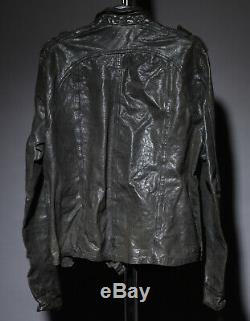 All Saints McKAY Leather Shirt Jacket LARGE as worn by the Wanted