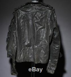 All Saints McKAY Leather Shirt Jacket LARGE as worn by the Wanted