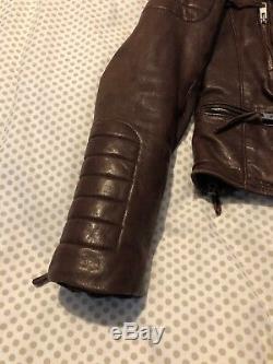 All Saints Oxblood Leather Biker Jacket Size 10 Steine Pitch Papin Motorcycle