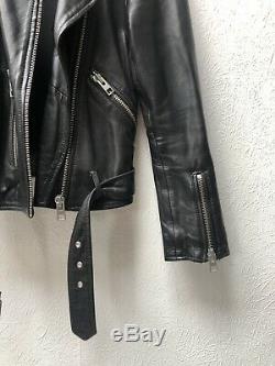 All Saints Womens Leather Balfern Biker Jacket Size UK 8 EU 36
