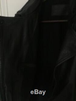 All saints black leather jacket size 10