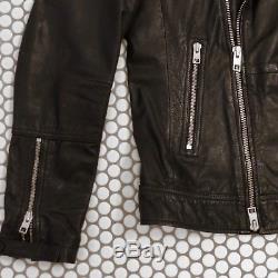 All saints leather biker jacket xs
