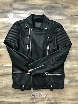 All saints leather jacket men Kane Size M