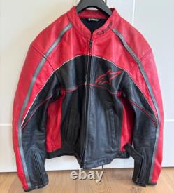 Alpinestars Black Label Leather Motorcycle Jacket Black Label Men's Size XL