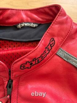 Alpinestars Black Label Leather Motorcycle Jacket Black Label Men's Size XL