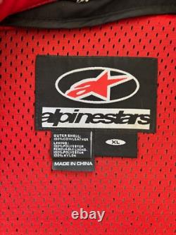 Alpinestars Black Label Leather Motorcycle Jacket Black Label Men's Size XL