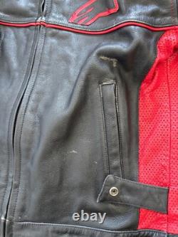Alpinestars Black Label Leather Motorcycle Jacket Black Label Men's Size XL
