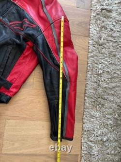 Alpinestars Black Label Leather Motorcycle Jacket Black Label Men's Size XL