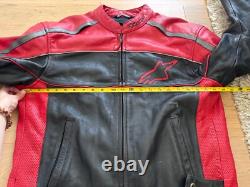 Alpinestars Black Label Leather Motorcycle Jacket Black Label Men's Size XL