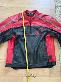 Alpinestars Black Label Leather Motorcycle Jacket Black Label Men's Size XL