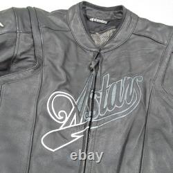 Alpinestars Black Label Mens Leather Motorcycle Jacket Black Perforated Large
