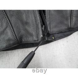 Alpinestars Black Label Mens Leather Motorcycle Jacket Black Perforated Large