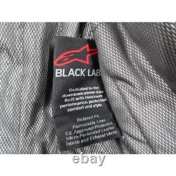 Alpinestars Black Label Mens Leather Motorcycle Jacket Black Perforated Large