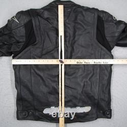 Alpinestars Black Label Mens Leather Motorcycle Jacket Black Perforated Large