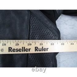 Alpinestars Black Label Mens Leather Motorcycle Jacket Black Perforated Large