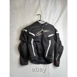 Alpinestars Black White Mesh Textile Motorcycle Riding Jacket CE Armor Protectio
