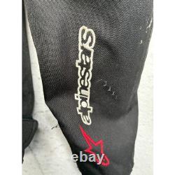 Alpinestars Black White Mesh Textile Motorcycle Riding Jacket CE Armor Protectio