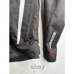 Alpinestars Black White Mesh Textile Motorcycle Riding Jacket CE Armor Protectio
