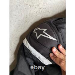 Alpinestars Black White Mesh Textile Motorcycle Riding Jacket CE Armor Protectio