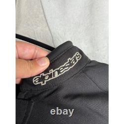 Alpinestars Black White Mesh Textile Motorcycle Riding Jacket CE Armor Protectio