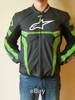 Alpinestars Celer Leather Jacket Black/Green Size 48US/58EU