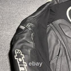 Alpinestars Jaws Airflow Jacket Mens 48 Leather Motorcycle Padded Black Logo