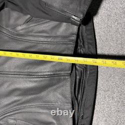 Alpinestars Jaws Airflow Jacket Mens 48 Leather Motorcycle Padded Black Logo