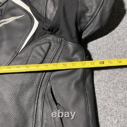 Alpinestars Jaws Airflow Jacket Mens 48 Leather Motorcycle Padded Black Logo