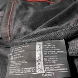 Alpinestars Jaws Airflow Jacket Mens 48 Leather Motorcycle Padded Black Logo