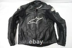 Alpinestars Leather Motorcycle Riding Racing Jacket Sz-40usa Airflow Biker Coat