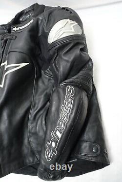 Alpinestars Leather Motorcycle Riding Racing Jacket Sz-40usa Airflow Biker Coat