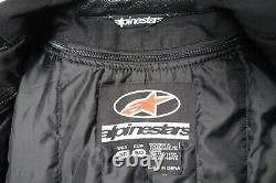 Alpinestars Leather Motorcycle Riding Racing Jacket Sz-40usa Airflow Biker Coat