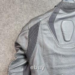 Alpinestars Mens Leather Riding Motorcycle Jacket 42 Black Armor Heavy Full Zip