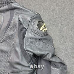 Alpinestars Mens Leather Riding Motorcycle Jacket 42 Black Armor Heavy Full Zip