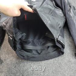 Alpinestars Mens Leather Riding Motorcycle Jacket 42 Black Armor Heavy Full Zip