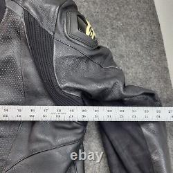 Alpinestars Mens Leather Riding Motorcycle Jacket 42 Black Armor Heavy Full Zip