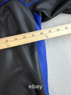 Alpinestars Motorcycle Jacket Size XL Blue Black Leather Racing