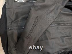 Alpinestars TZ-1 Reload Leather Jacket Mens 44 Black CLEAN
