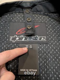 Alpinestars TZ-1 Reload Leather Jacket Mens 44 Black CLEAN