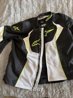 Alpinestars T-GP Plus R Air Motorcycle Padded Jacket Black/White/Lime Green 2XL