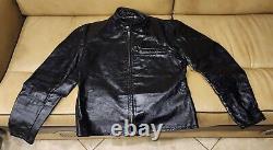 Amf harley davidson cafe racer sportster leather jacket 42 one pocket rare vtg