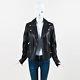 Anine Bing Black Leather Zip Up Long Sleeve Moto Jacket SZ M