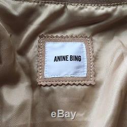 Anine Bing Classic Leather Jacket Nude Size Small
