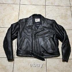 Appalachian Leatherworks Thinsulate Black Leather Motorcycle Jacket Mens XL 4480