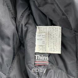 Arctic Cat Leather Jacket Large Men Black Full Zip Scotchlite 3m Thinsulate Used