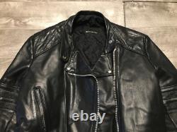 Argentina Made Leather Motorcycle Biker Riding Chopper Mens Jacket Coat Sm Vtg