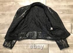 Argentina Made Leather Motorcycle Biker Riding Chopper Mens Jacket Coat Sm Vtg