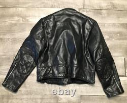Argentina Made Leather Motorcycle Biker Riding Chopper Mens Jacket Coat Sm Vtg