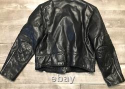 Argentina Made Leather Motorcycle Biker Riding Chopper Mens Jacket Coat Sm Vtg
