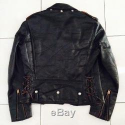 Authentic BUCO magnifico D-Pocket J22 J24 biker leather jacket size 36